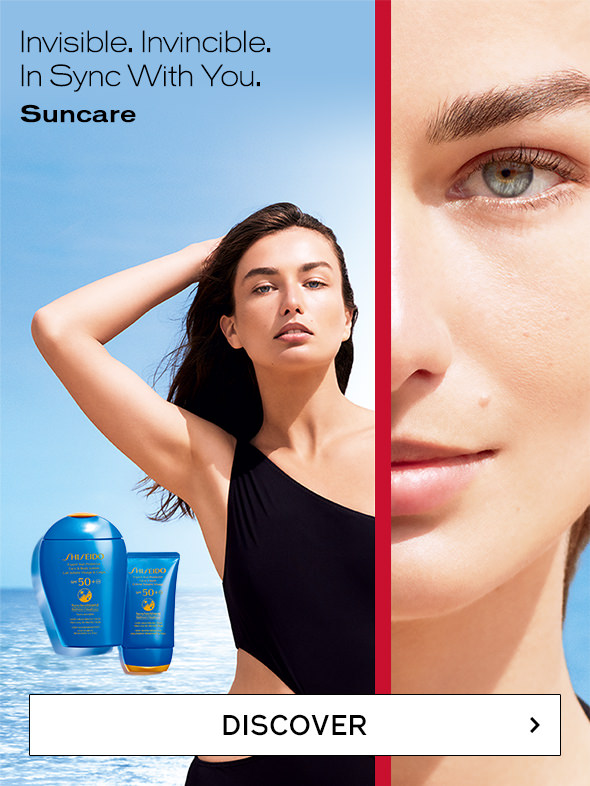 Invisible. Invincible. In Sync With You. Suncare DISCOVER